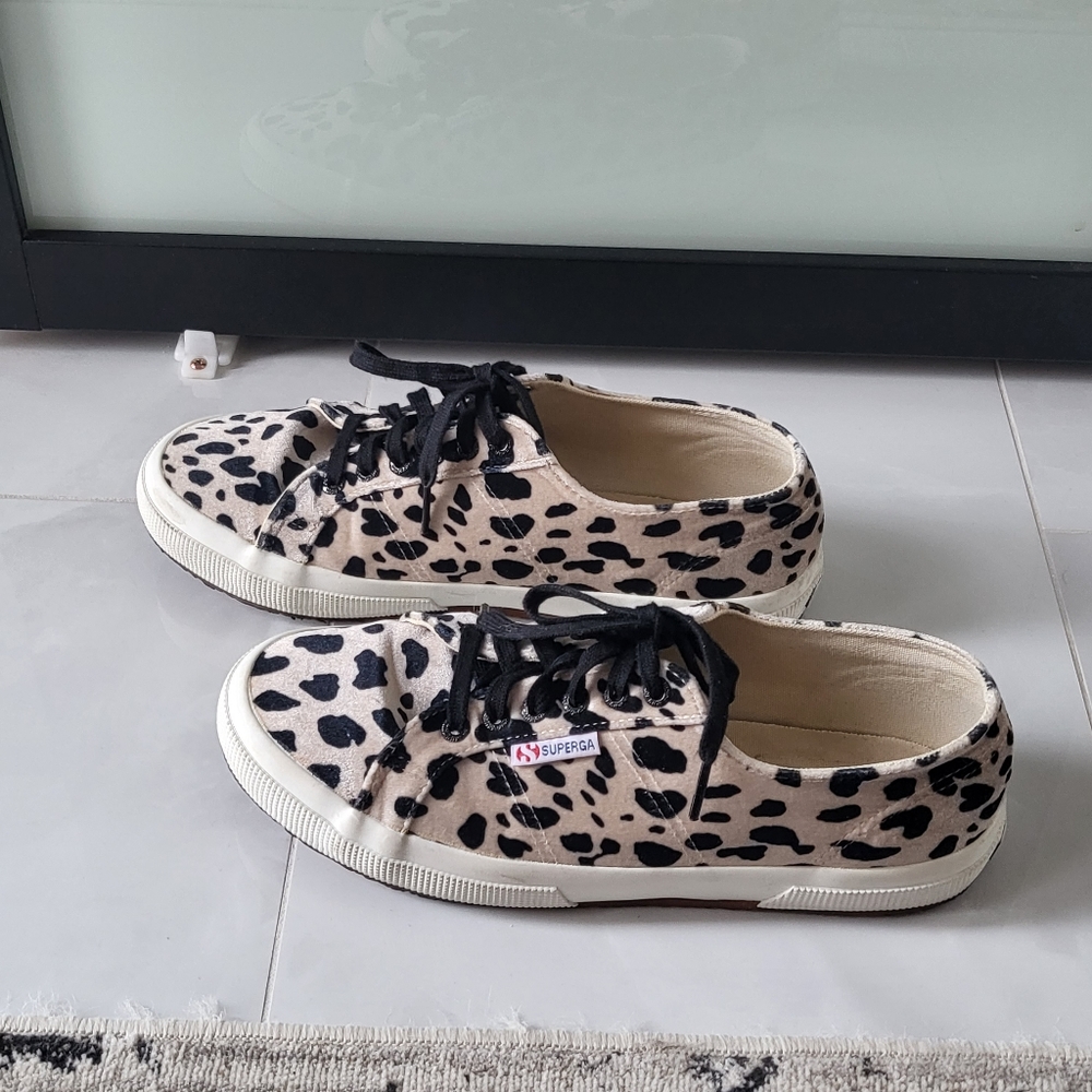 Superga dalmatian print sneakers